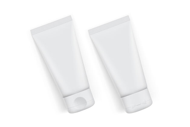 化妆品奶油筒包装上隔离白色奶油洗发水塑料