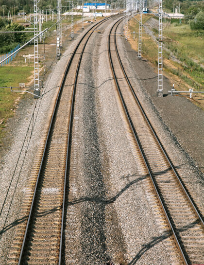 地平线直接铁路 铁路 铁路 铁路 铁路 铁路轨道通勤风景