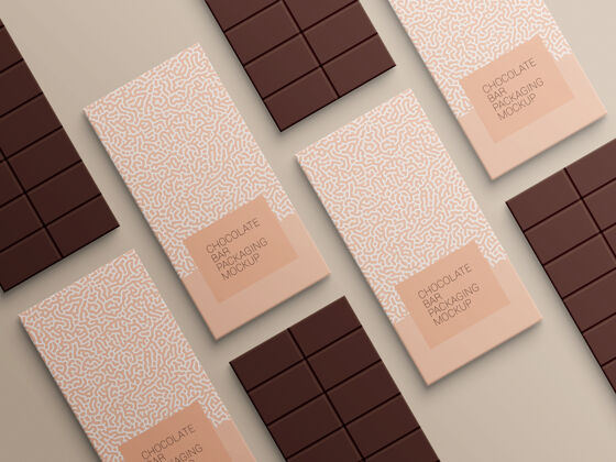 设计巧克力棒包装纸包装模型设计巧克力食品零食