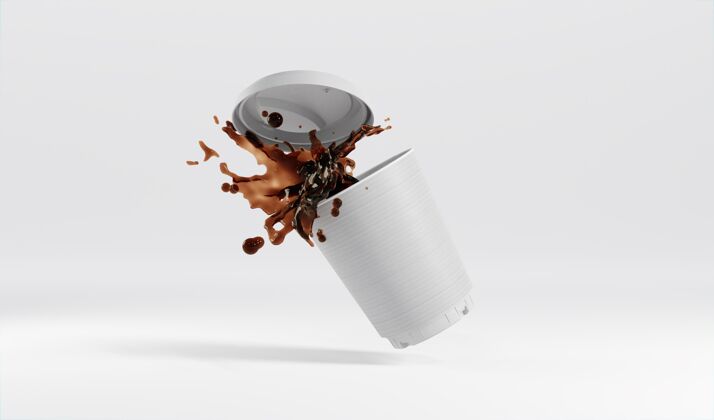 产品用咖啡喷溅纸组成咖啡杯咖啡分类模型