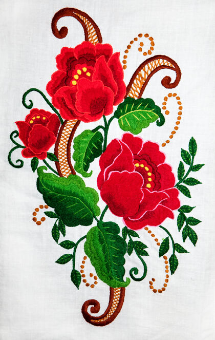 工艺乌克兰刺绣民间工艺品花卉旧工作