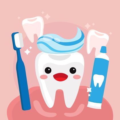 护理平面牙科护理概念平面设计健康卫生