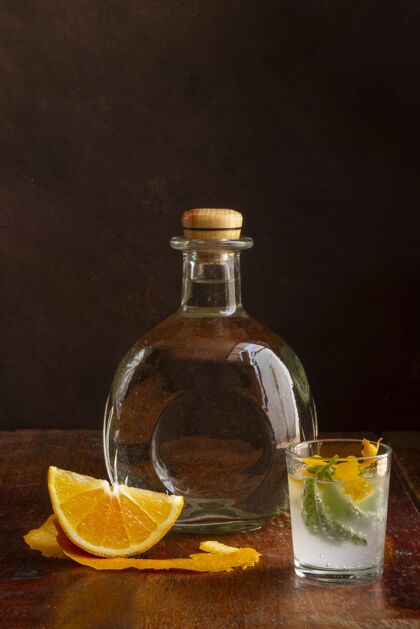 玻璃美味的mezcal酒精饮料墨西哥成分酒精