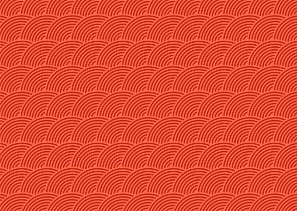 橙色图案背景与日本主题设计线条日本抽象