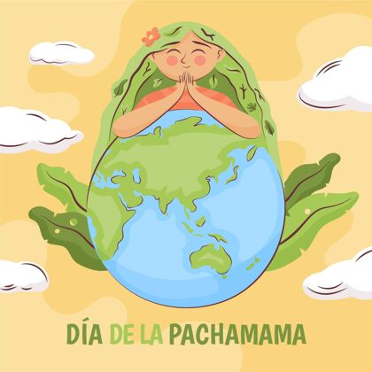 地球母亲手绘迪亚拉帕卡马马插图民间传说事件神话