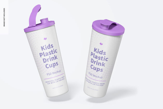 模型儿童塑料饮料杯盖模型 下降瓶子饲料孩子