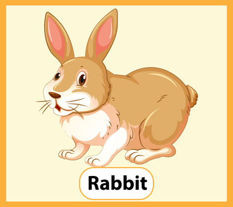 游戏兔子教育英语单词卡卡通字母单词卡