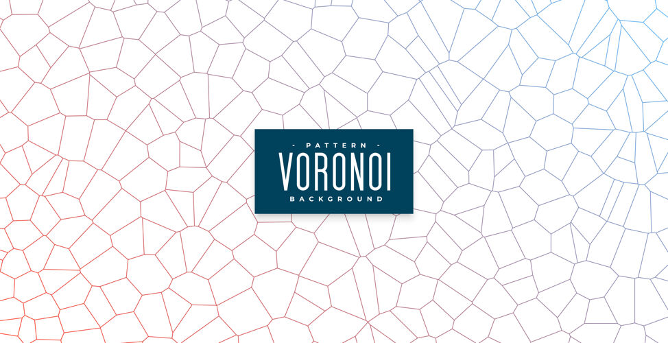 染色Voronoi图案线网格背景图案圆角背景