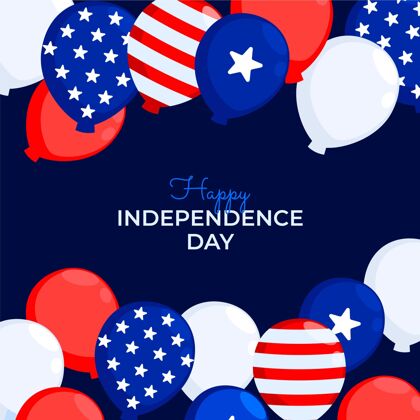独立日背景七月四日-独立日气球背景纪念平面设计墙纸