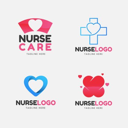 品牌一套平面设计护士标志收藏设置企业