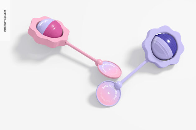 新生儿婴儿玩具摇铃模型 左视图玩具铃婴儿