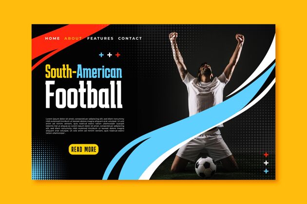 足球现实南美足球登陆页模板足球杯登陆页足球