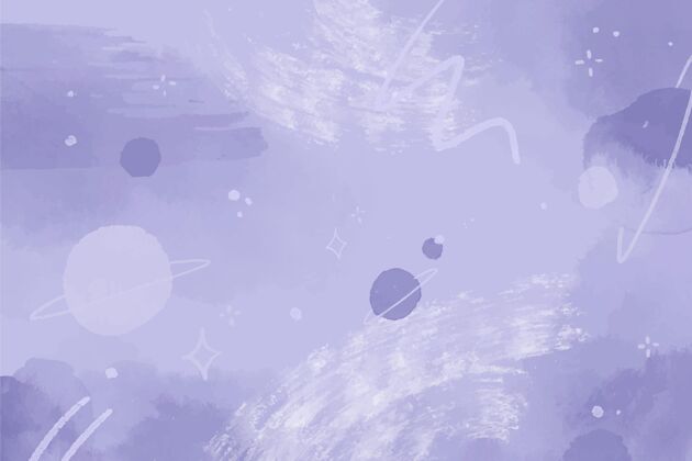 星系背景手绘水彩银河背景宇宙手绘墙纸