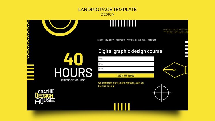 图形图形设计服务网页模板设计师登陆页平面设计师