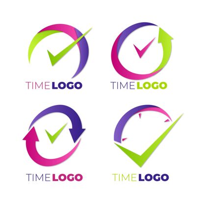 BusinessLogo渐变时间标志系列CorporateidentityLogo模板Logo