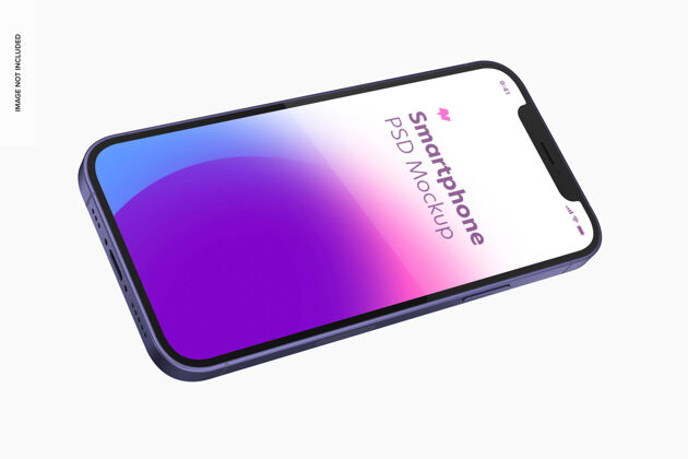 模型智能手机紫色版实物模型 景观浮动视图用户界面手机用户体验