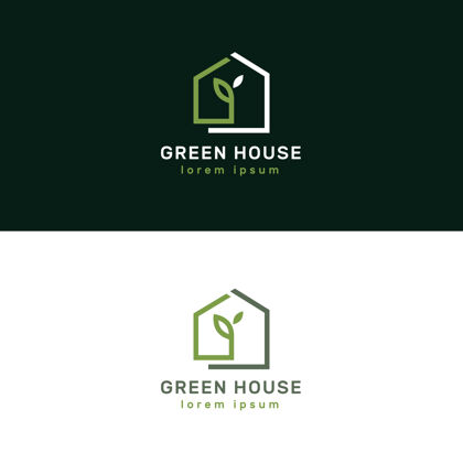 房地产豪华和优雅的房地产标识商业标志树叶建筑