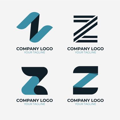 品牌平面z字母标志集合字母徽标品牌Z徽标