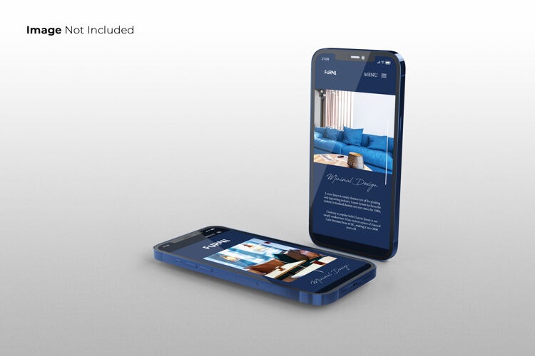 模拟手机全屏幕蓝色智能手机模型设计现实手机极简