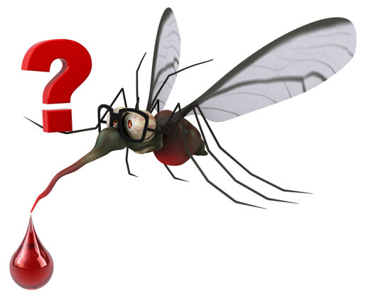 流行蚊子3d插图3d疾病昆虫