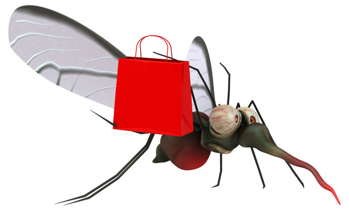 翅膀蚊子3d插图昆虫动物销售