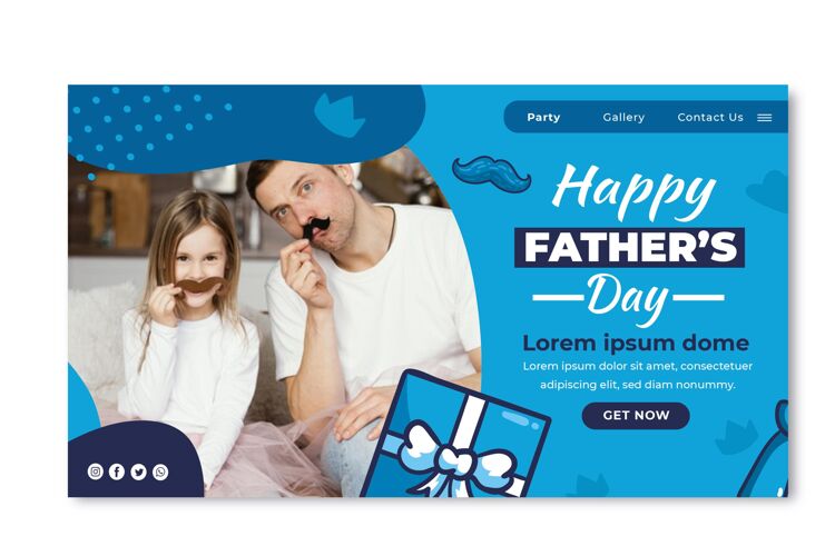 网页模板平板爸爸的登陆页模板庆祝父亲父亲