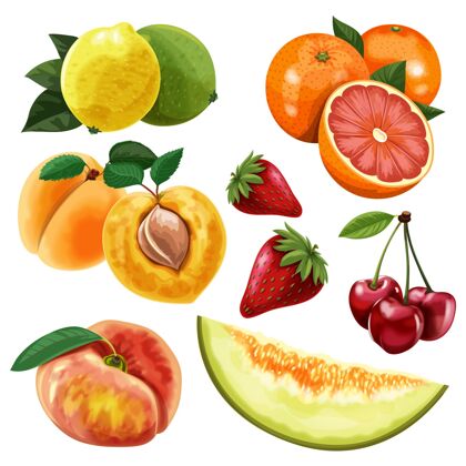 美味详细的水果收集美味水果包装分类