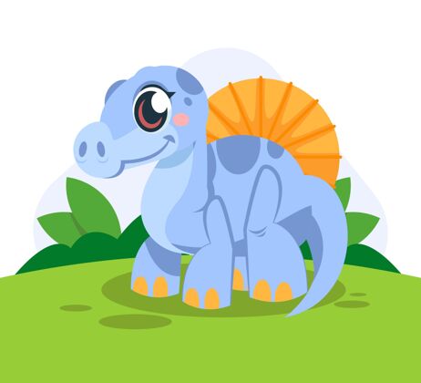爬行动物卡通可爱的恐龙宝宝卡通恐龙古生物学