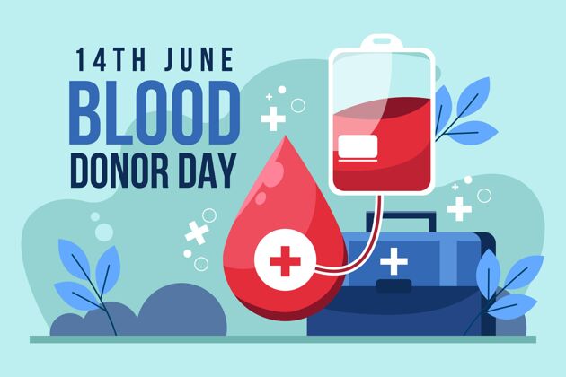 献血卡通世界献血者日插画6月14日世界献血者日庆典