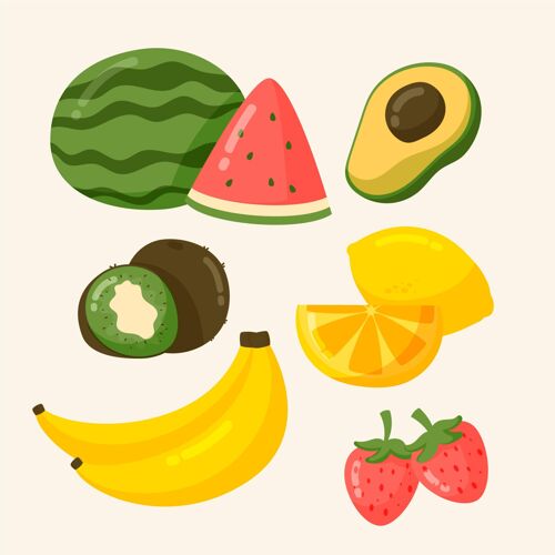 健康手绘水果系列包装收藏健康食品