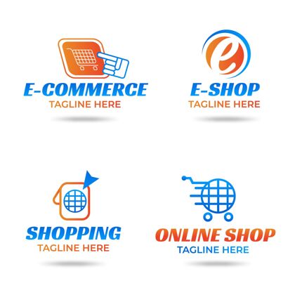 品牌梯度电子商务标志收集品牌公司购物标识