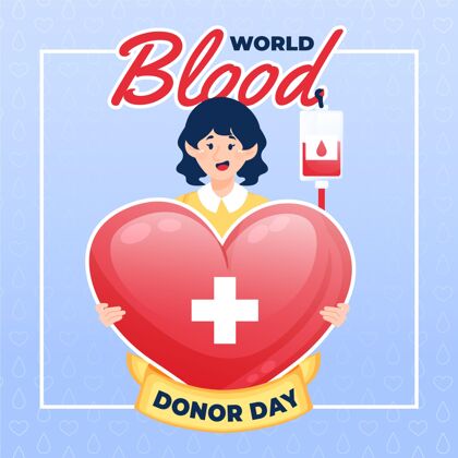 有机平面有机平板世界献血者日插画健康平面全球