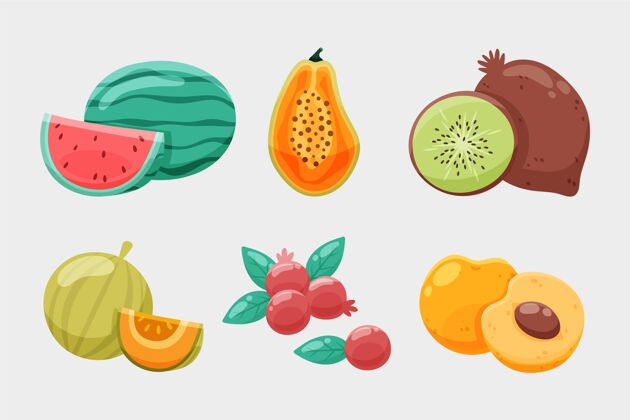 水果手绘水果系列健康美味饮食