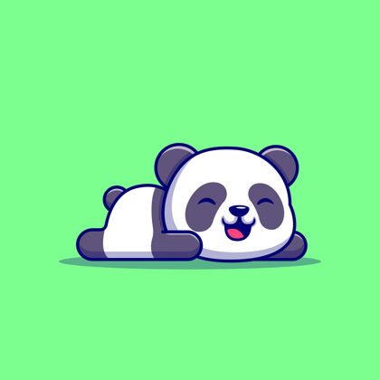 草食动物可爱的熊猫睡觉森林可爱可爱