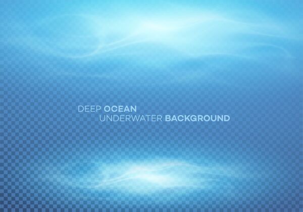 光束蓝色的深水和海洋抽象的自然背景河流沙滩游泳