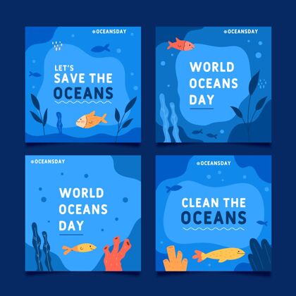 世界海洋日平面世界海洋日instagram帖子集收藏国际星球
