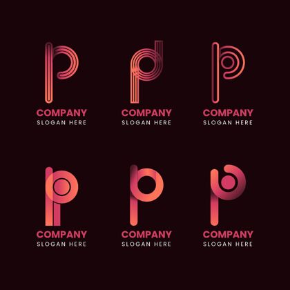 企业标识平面设计p标志系列标识品牌企业