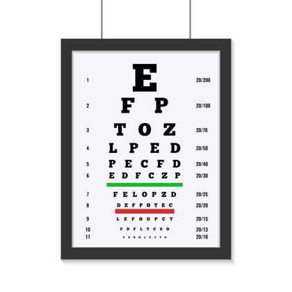 字母眼睛护理测试板与拉丁字母单位护理光学电路板