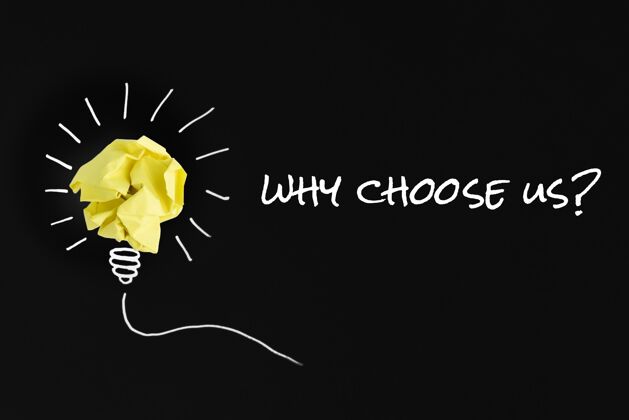 问题为什么选择我们的问题与纸灯泡营销选择工作