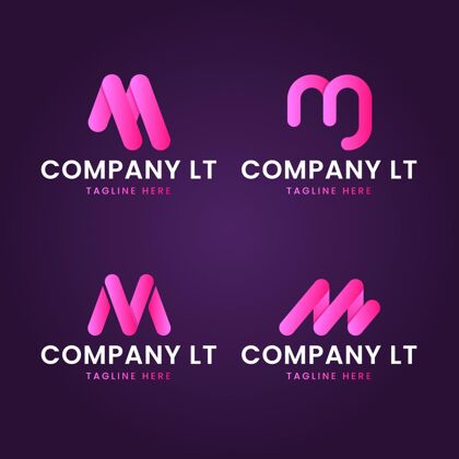 Business收集模板与m标志identityCorporateBranding