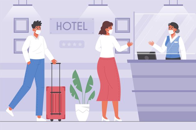有机公寓有机公寓酒店新常态插画有机公寓汽车旅馆