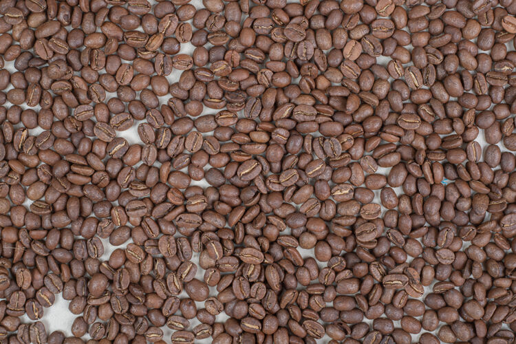 咖啡米色的咖啡豆咖啡串天然有机