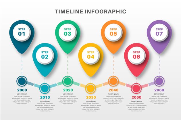 信息平面时间线信息图形模板平面信息图平面时间线信息图信息图
