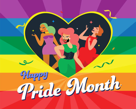 关系Lgbt女孩心中有彩虹的象征 是Lgbt社区的旗帜性格同性恋彩虹