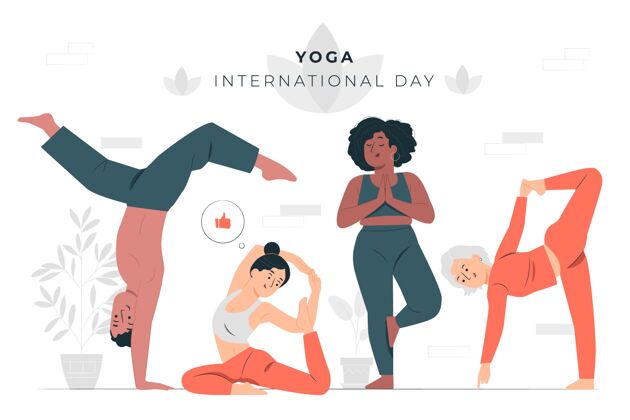 人国际瑜伽日概念图团体思想日