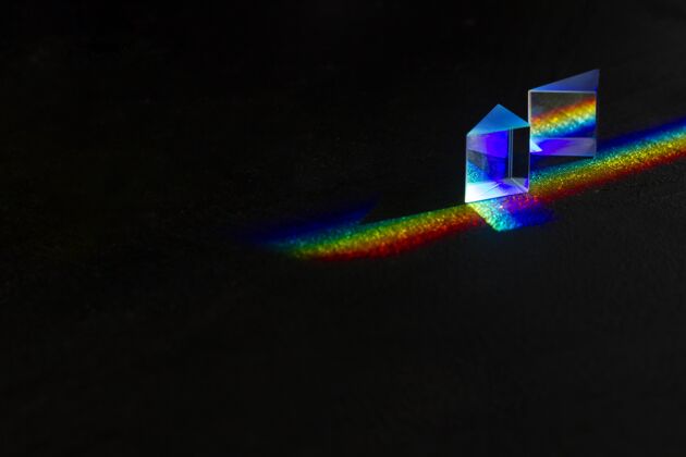 颜色灯光棱镜效果特写棱镜反射水晶