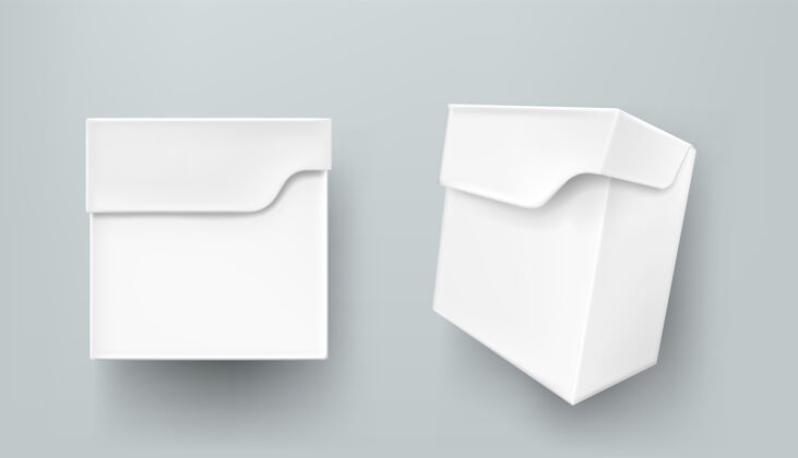 逼真茶盒白纸包装产品空白单品标识