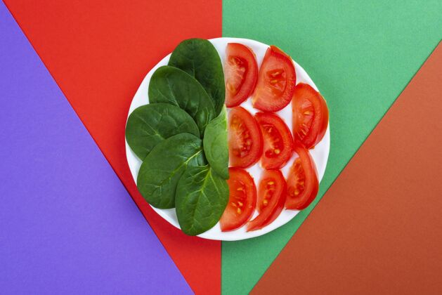 成分美味的新鲜蔬菜搭配营养素食美味