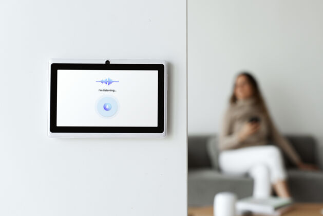 最小墙上的家庭自动化面板显示器显示器控制器未来