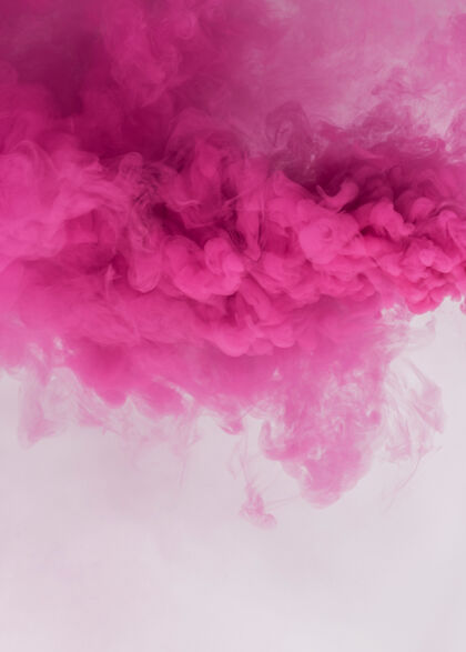 浮标白色背景上的粉红色烟雾效果运动魔法雾
